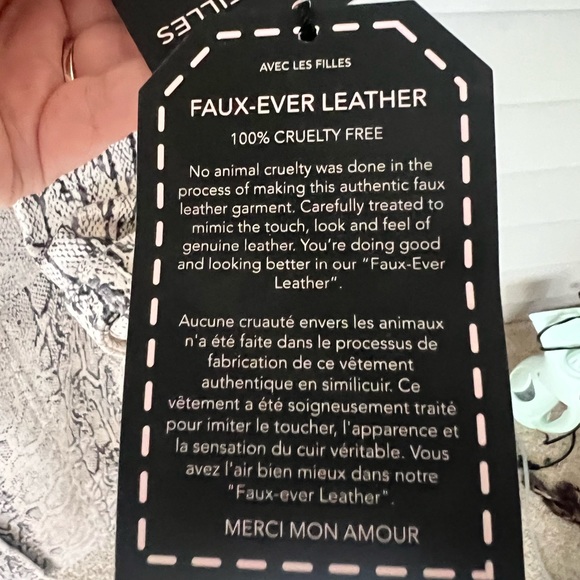 Anthropology Avec Les Filles snake print faux leather trench coat - Picture 14 of 16